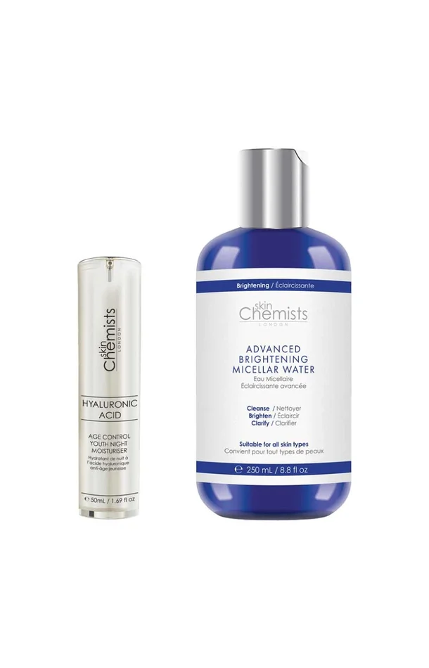 Routine hydratation – Lotion micellaire & crème anti-âge – Vitamines & acide hyaluronique