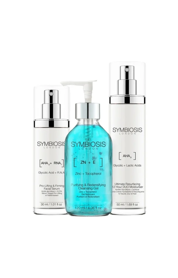 Routine restructurante – Zinc & acide glycolique – Visage – 3 produits