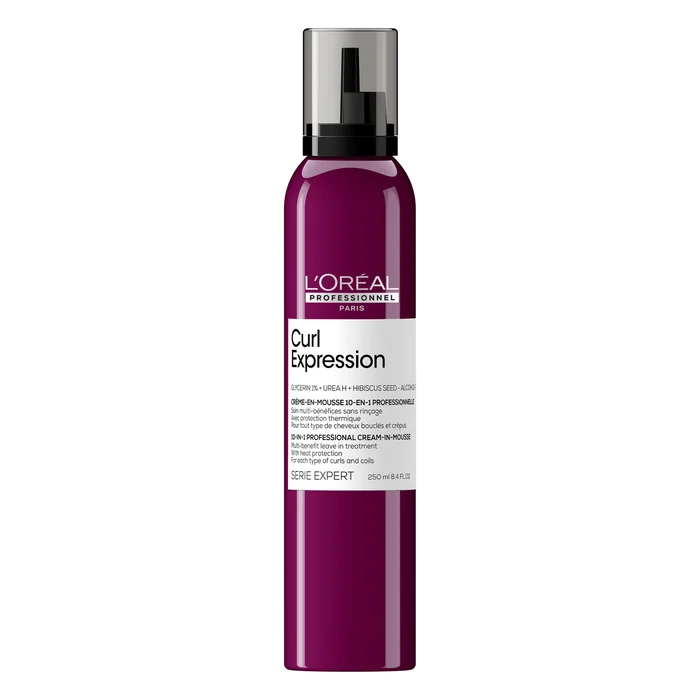 Série Expert Curl Expression – Crème en-Mousse 10en1 – cheveux ondulés, bouclés et frisés 250ml