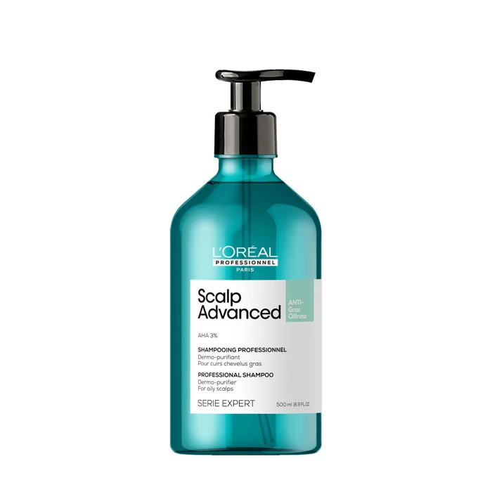 Série Expert Scalp Advanced – Shampooing Dermo-Purifiant – Cuirs Chevelus Gras 500 ml