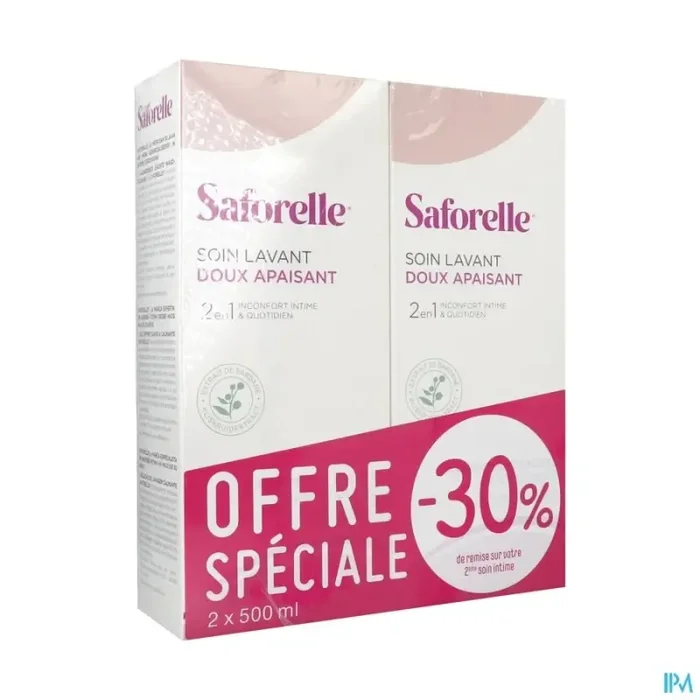 Saforelle soin lavant doux duo flacons 500ml x 2