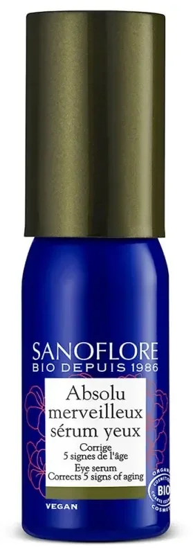 Sanoflore Absolu Merveilleux Sérum Yeux Anti-Rides Certifié Bio 15 ml