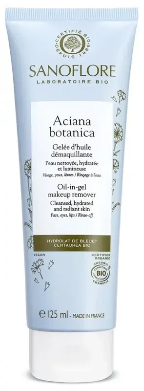 Sanoflore Aciana Botanica Gelée d‘Huile Démaquillante Visage et Yeux Certifiée Bio 125 ml