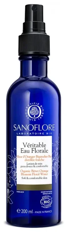 Sanoflore Véritable Eau Florale de Fleur d‘Oranger Bio Brume Apaisante Certifiée Bio 200 ml