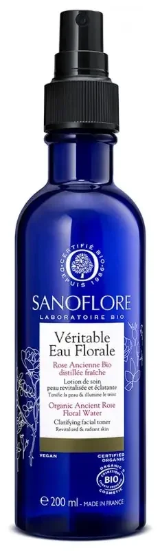 Sanoflore Véritable Eau Florale de Rose Bio Brume Éclat Certifiée Bio 200 ml