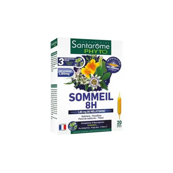 Santarome phyto sommeil 8h 20 ampoules x 10ml