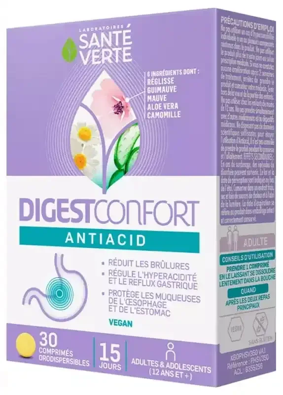 Santé Verte DigestConfort Antiacid 30 Unités