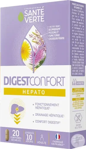 Santé Verte Digestconfort hépatologie 20 Comprimés