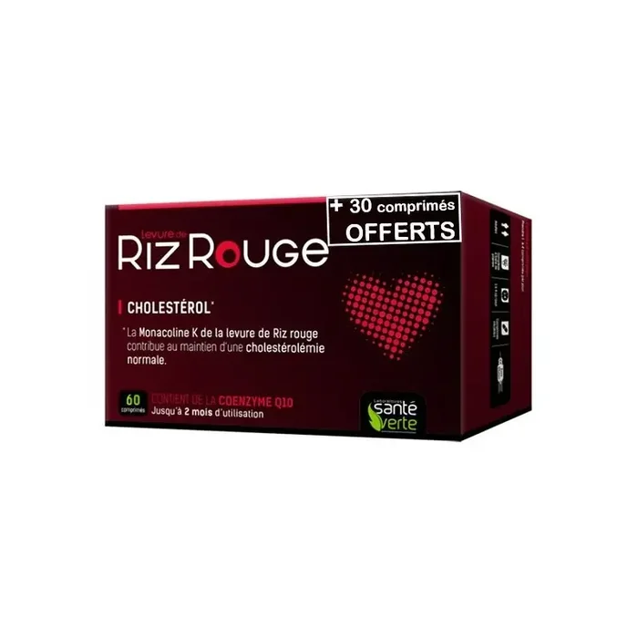 Sante Verte levure de riz rouge + 30 comprimes