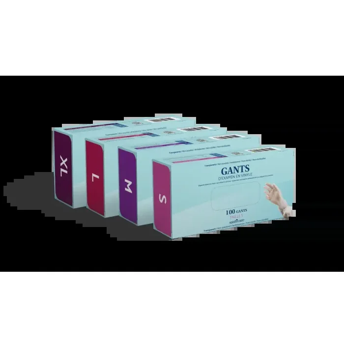 Santécare gant vinyle transparent non poudre S