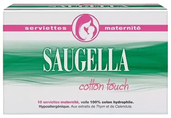 Saugella Cotton Touch Serviettes Maternité X10