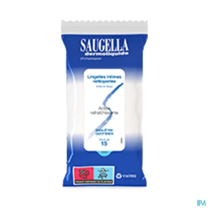 Saugella dermoliquide lingette intime 15
