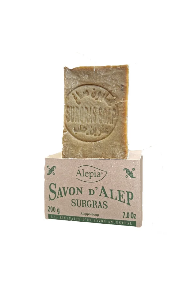 Savon d’Alep surgras – Visage, corps & mains – 200 g