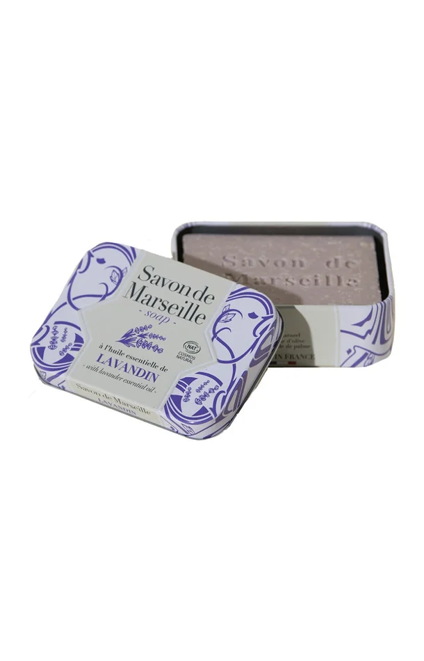 Savon de Marseille – Huile essentielle de lavandin – Visage, corps & mains – 100 g