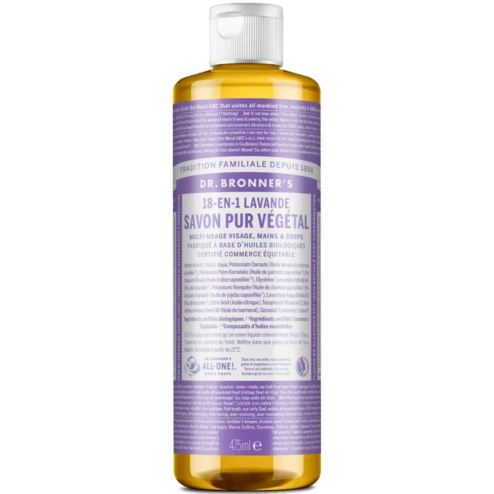 Savon liquide Lavande – Un savon de Castille liquide naturel 18-en-1