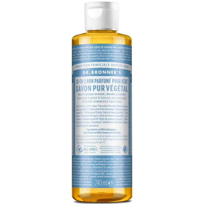 Savon Liquide Pur Végétal – Non Parfumé pour Bébé 240 ml