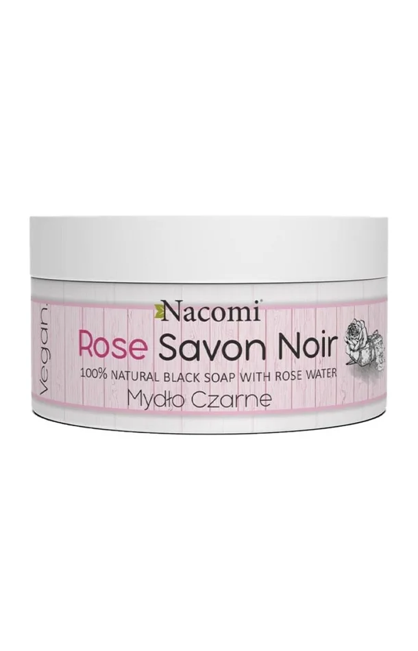 Savon noir anti-rougeurs – Eau de rose – Visage & corps – 125 g