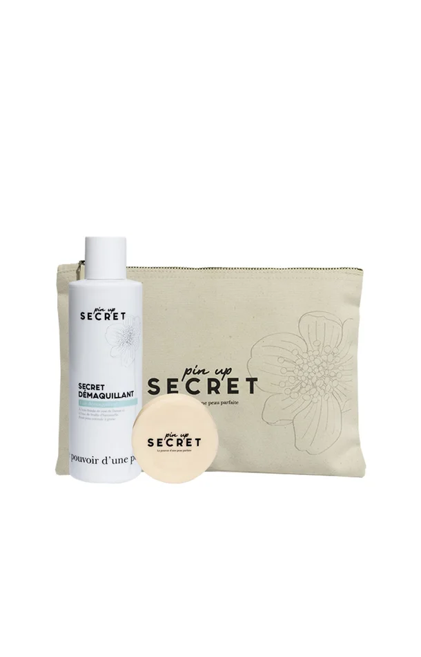 Savon solide & lait démaquillant avec trousse – Visage