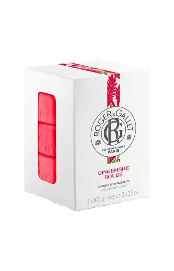 Savons parfumés – Gingembre rouge – Corps – 3 x 100 g