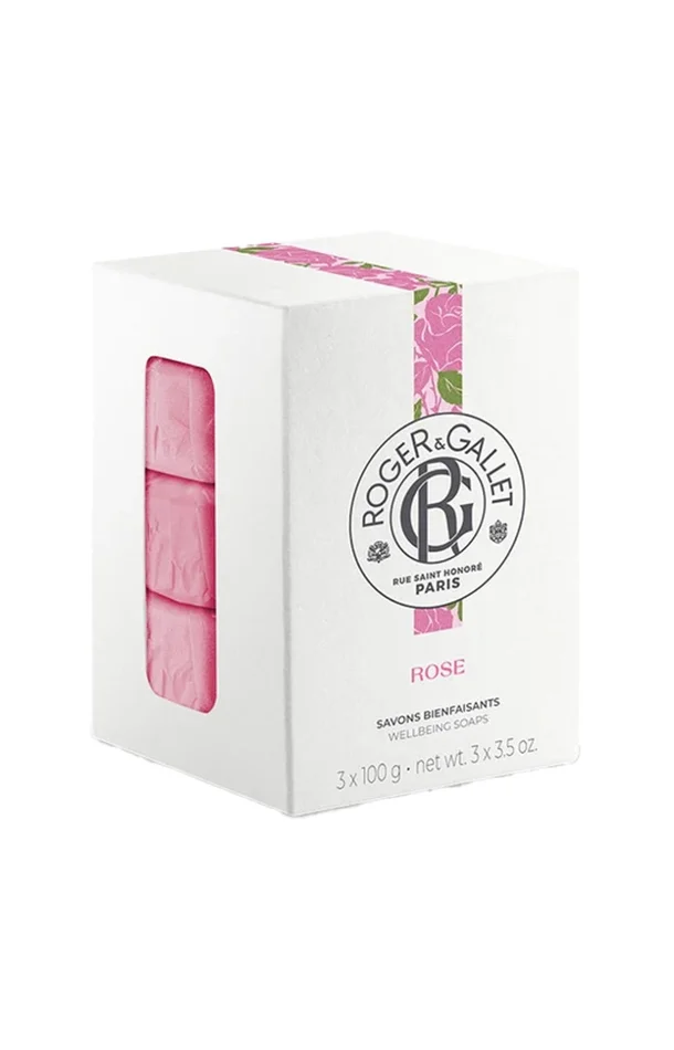 Savons parfumés – Rose – Corps – 3 x 100 g