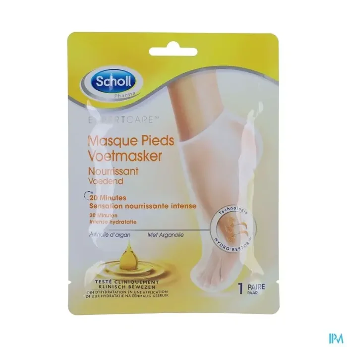 Scholl masque chaussette pieds huile argan x2