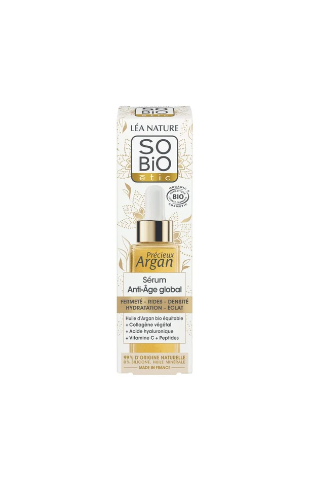 Sérum anti-âge global bio – Huile d’argan – Visage