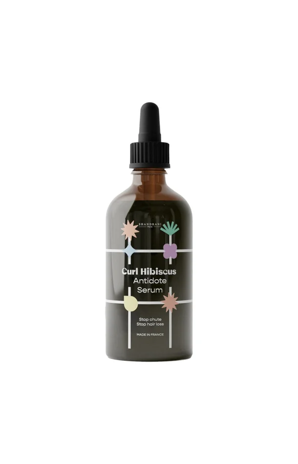 Sérum anti-chute – Curl Hibiscus – Aloe vera & ricin – Cheveux ondulés à crépus – 100 ml