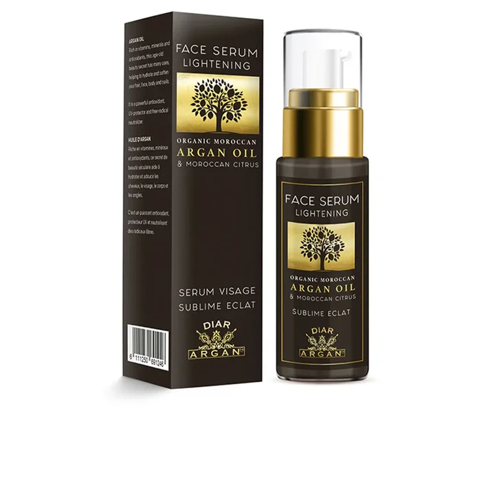 SÉRUM ÉCLAIRCISSANT POUR LE VISAGE pur arganier et agrumes 30 ml