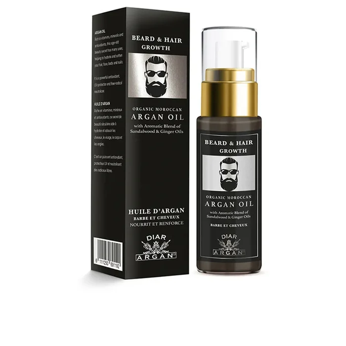 SÉRUM FORTIFIANT BARBE ET CHEVEUX à l'arganier pur santal et gingembre 30 ml