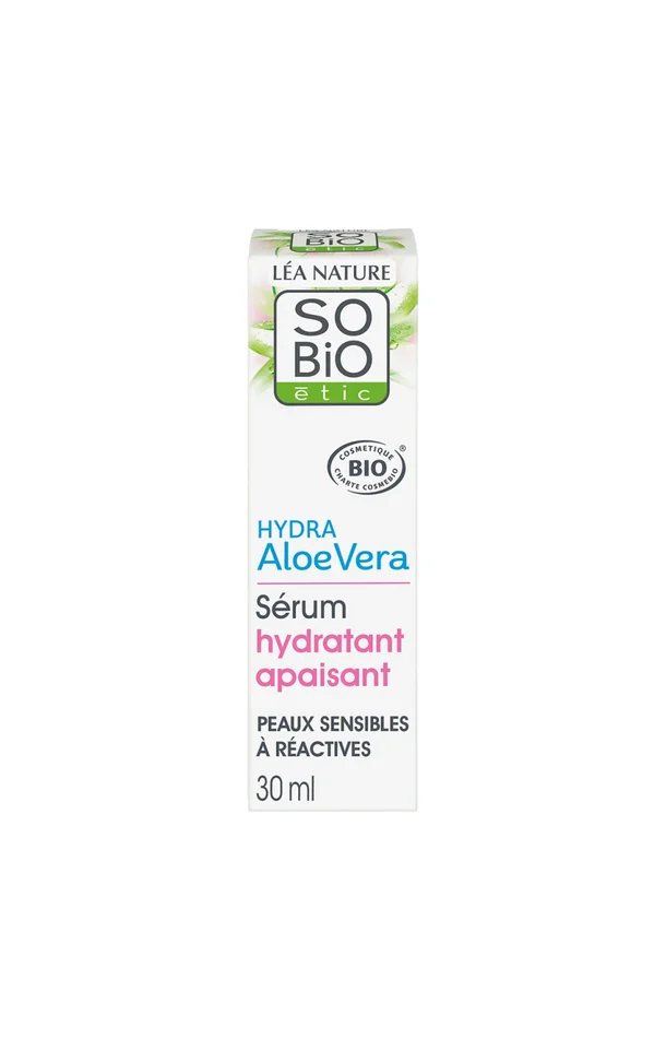 Sérum hydratant & apaisant bio – Aloe vera – Peaux sensibles & réactives