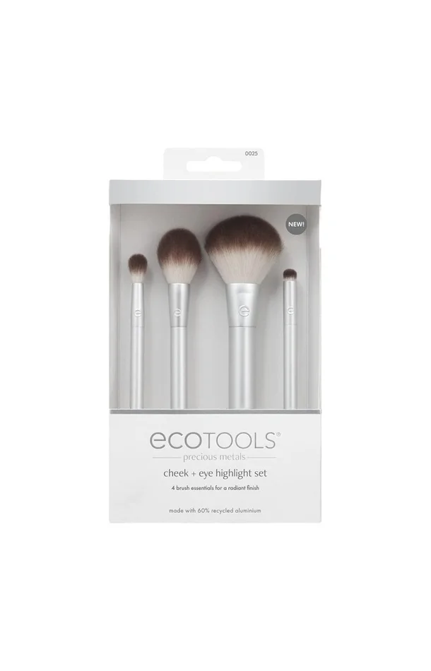 Set de 4 pinceaux argentés – Teint