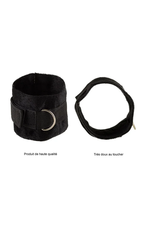 Set SM – Attaches lit & menottes – Noir