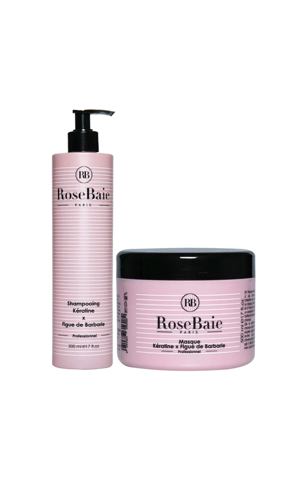 Shampoing & masque – Kératine & figue de Barbarie – 2 produits
