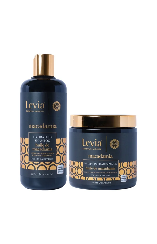Shampoing & masque hydratants – Huile de macadamia – Cheveux secs & ternes – 2 x 500 ml