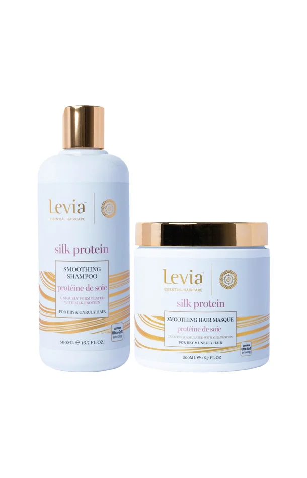 Shampoing & masque lissants – Protéine de soie – Cheveux secs & indisciplinés – 2 x 500 ml