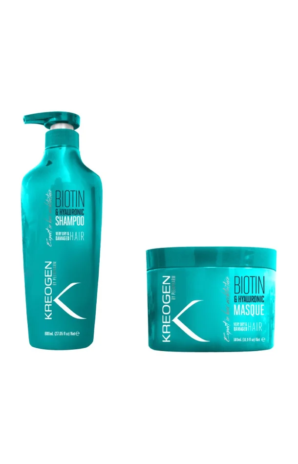 Shampoing & masque réparateurs – Biotine – Cheveux secs très et abîmés