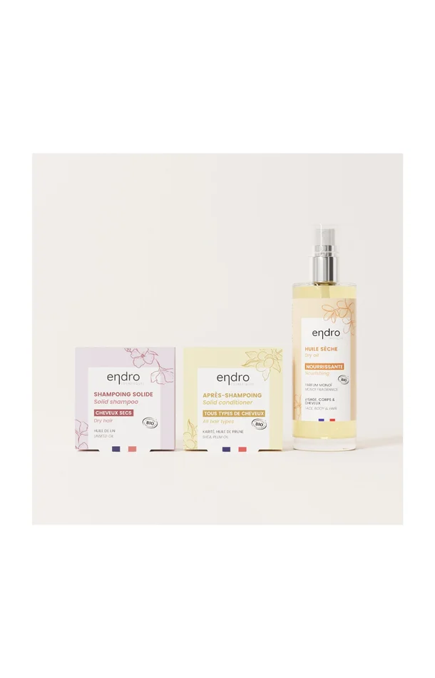 Shampoing, après shampoing & huile sèche – Cheveux secs