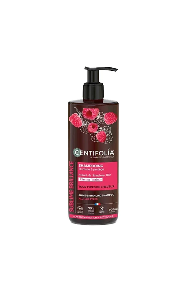 Shampoing brillance bio – Framboise – Cheveux – 500 ml