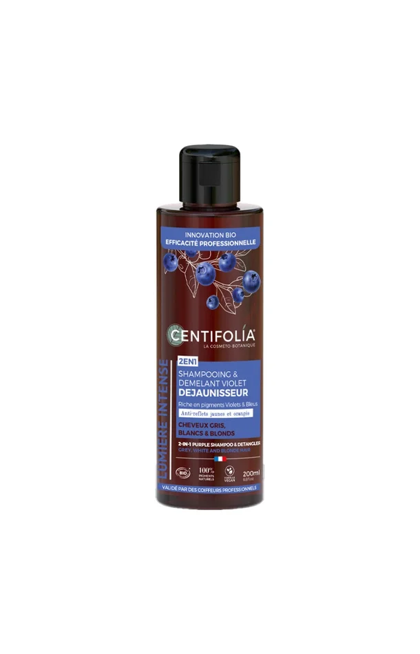 Shampoing démêlant violet bio – Cheveux blond, blanc & gris