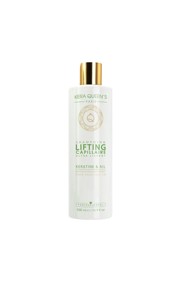 Shampoing lifting capillaire anti-chute & fortifiant – Kératine & ail – Cheveux ternes & fatigués – 500 ml