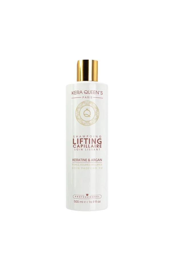 Shampoing lifting capillaire force, volume & brillance – Kératine & argan – Cheveux abîmés – 500 ml