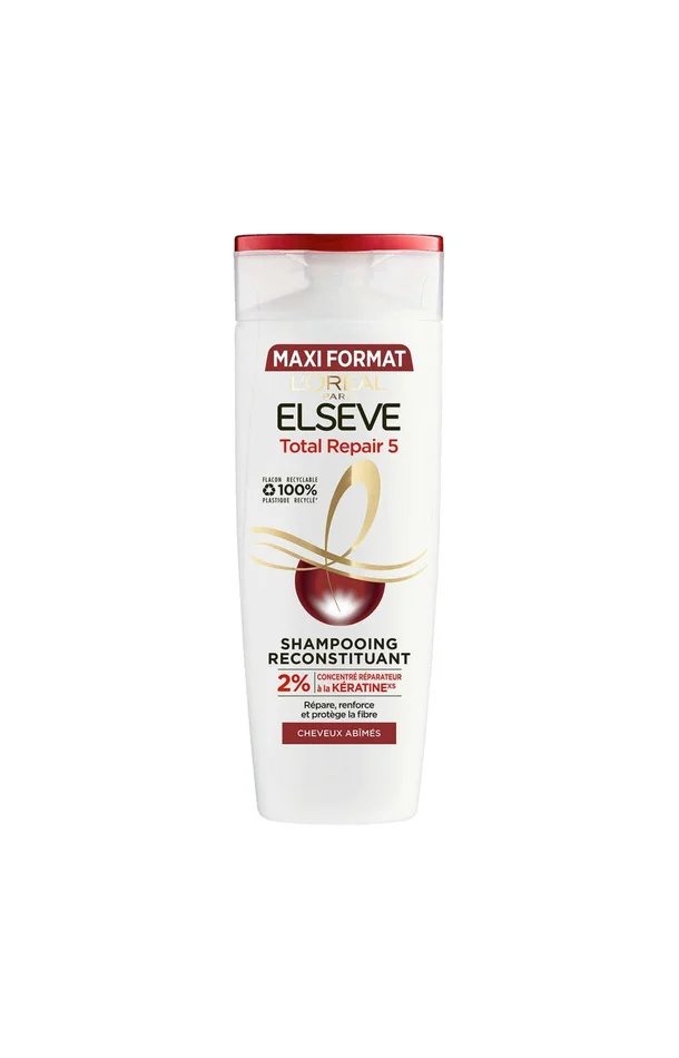 Shampoing reconstituant – Kératine – Total Repair 5 – Cheveux abîmés – 500 ml