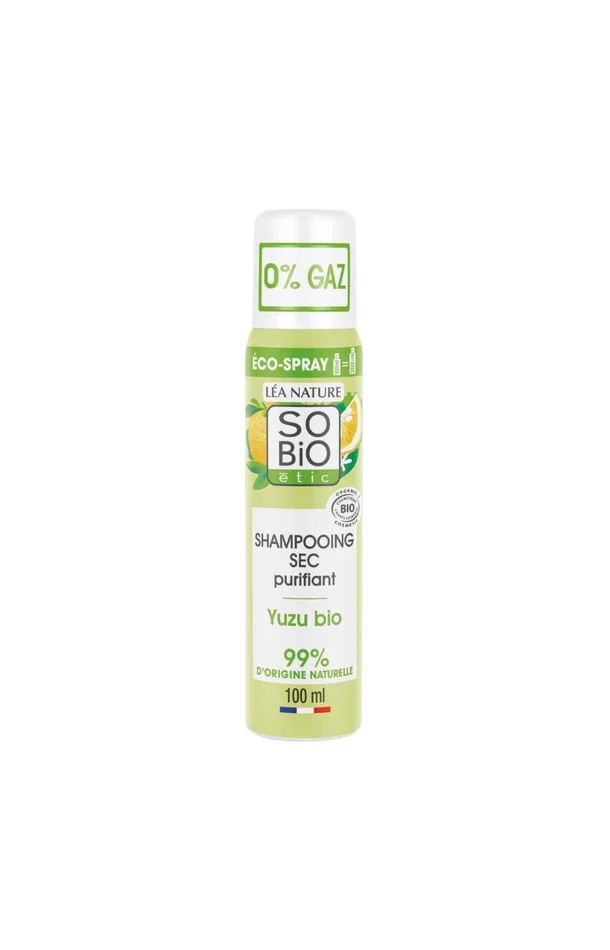 Shampoing sec purifiant bio – Yuzu – Tous types de cheveux – 100 ml