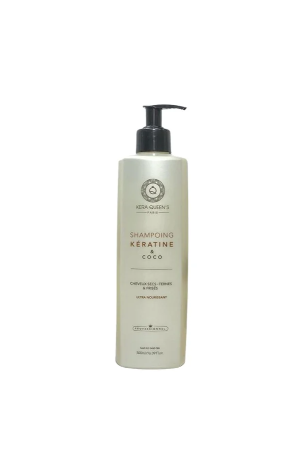 Shampoing ultra-nourrissant – Kératine & coco – Cheveux secs, ternes & frisés – 500 ml