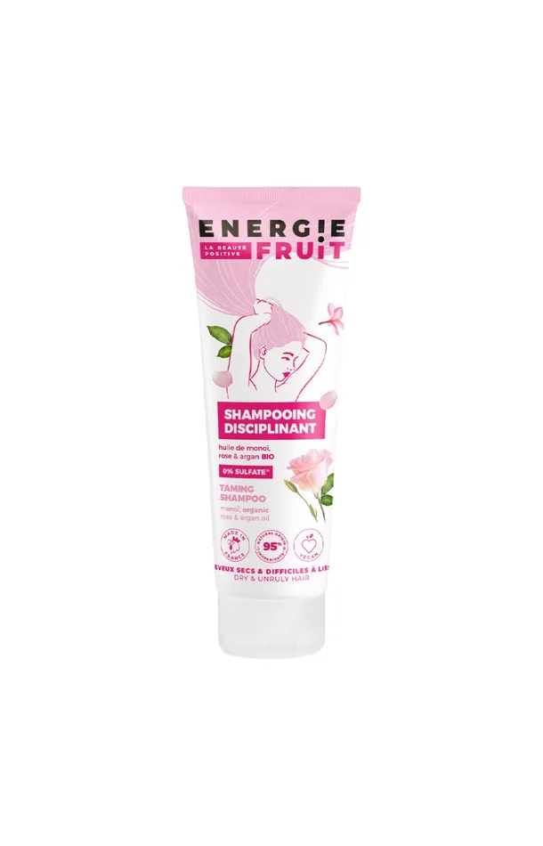 Shampoings lissants – Huile de monoï, rose & argan bio – Cheveux difficiles à lisser – 2 x 250 ml