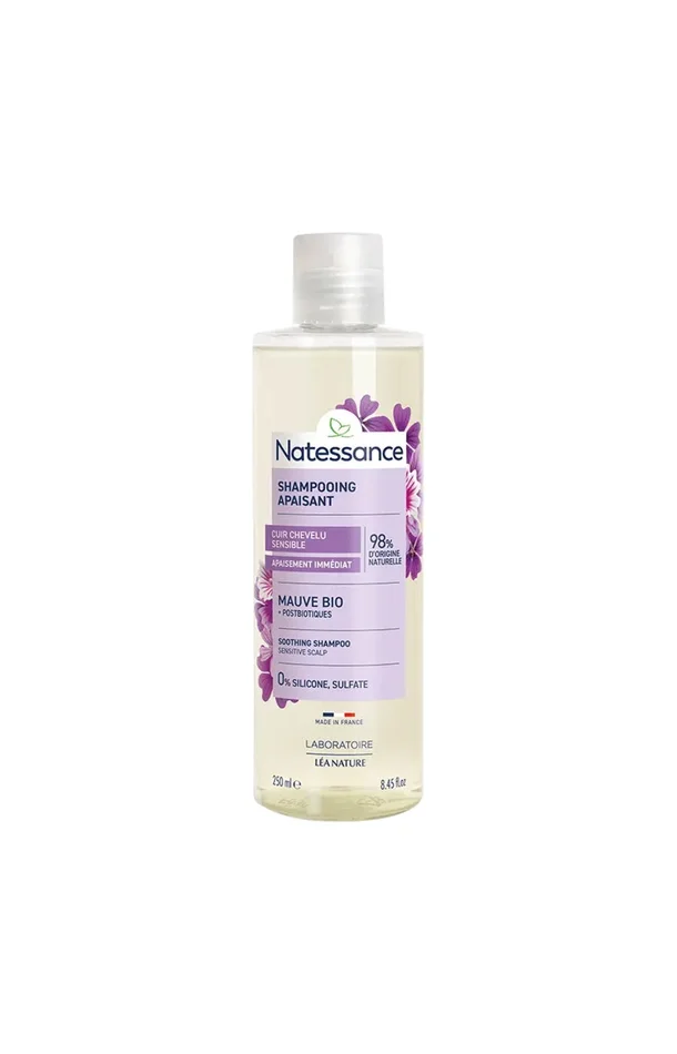 Shampooing apaisant – Mauve bio – Cuirs chevelus sensibles – 250 ml