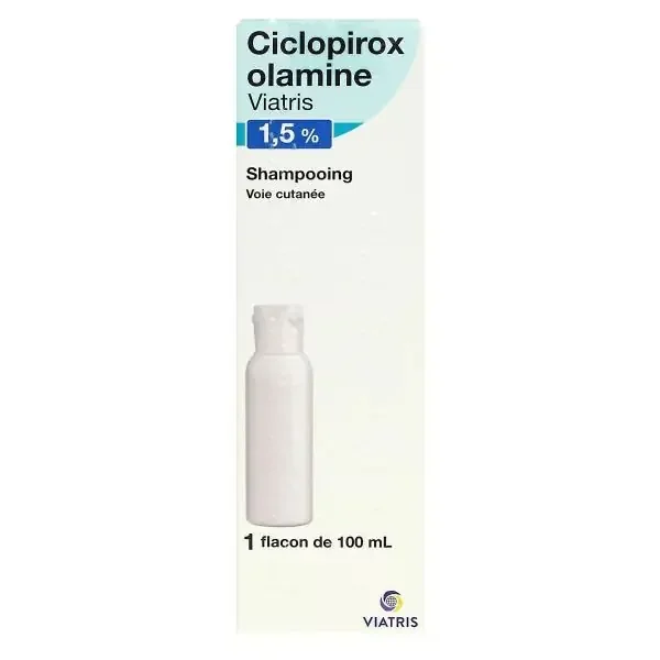 Shampooing Ciclopirox Olamine 1,5% – Dermatite séborrhéique du cuir chevelu – 100ml