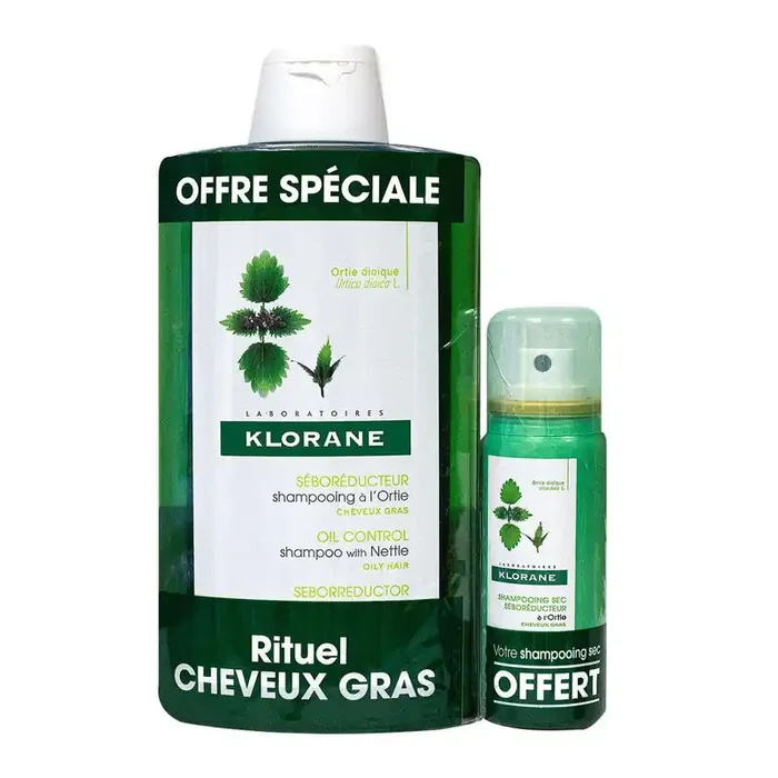 Shampooing séborégulateur ortie 400ml + shampooing 50ml offert