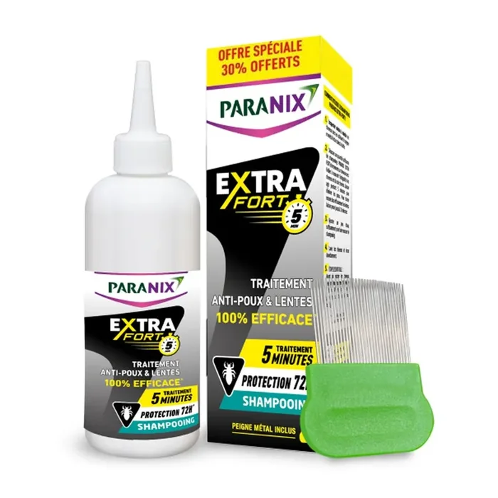 Shampooing Traitement anti-poux et lentes Extra Fort +30% OFFERTS – 300ml