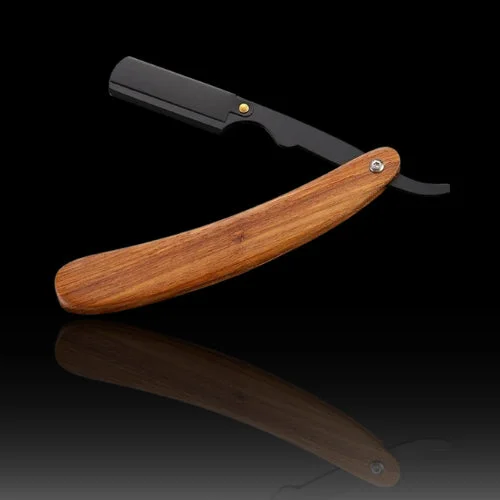 Shavette Professionnelle Manche Bois
